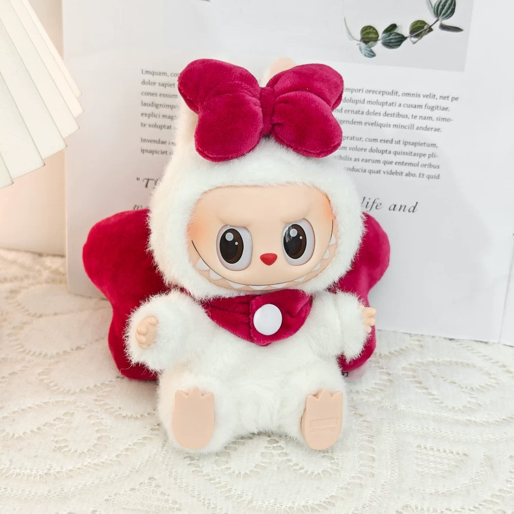 Labubu Clothing – Double Plush Butterfly Bows for Doll Makeover